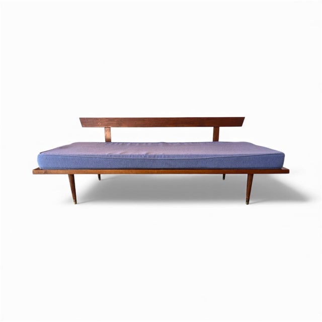 Mid-Century Modern Mid-Century Modern Blue Yugoslavian Daybed / Sofa For Sale - Image 3 of 12