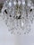 Hollywood Regency Vintage Tiered Crystal Upside Down Chandelier With Ornate Brass Crown For Sale - Image 3 of 8