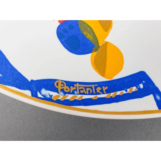 Mid 20th Century Rosenthal Germany Gilbert Portanier Large Pottery Wall Centerpiece Bowl For Sale - Image 9 of 9