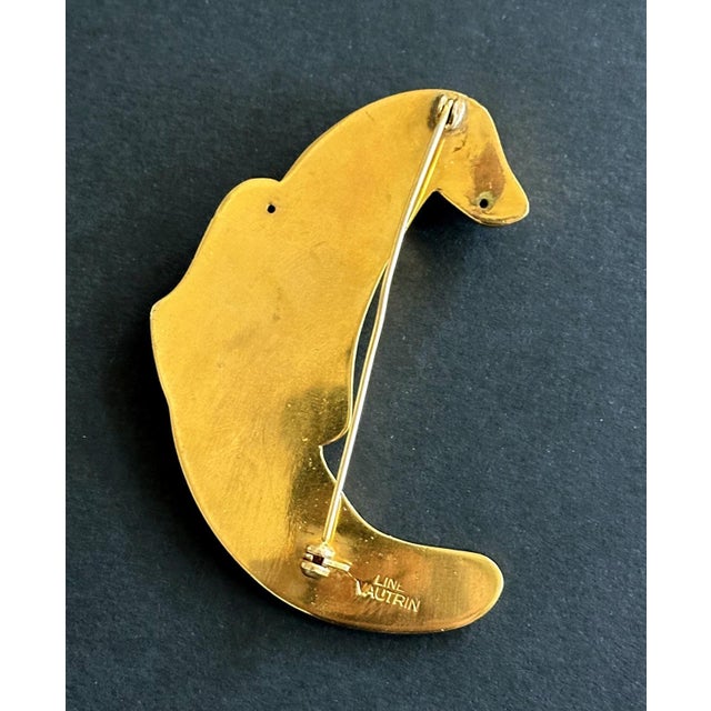 Line Vautrin French Bronze À La Gloire des Phoques Brooch Line Vautrin For Sale - Image 4 of 10