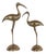 Vintage Italian Brass Cranes, 1970s, Set of 2 For Sale