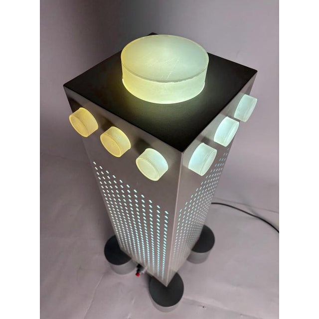WWF Tower Table or Floor Lamp by Matteo Thun and Andrea Lera for Bieffeplast, Italy, 1980s For Sale - Image 6 of 11