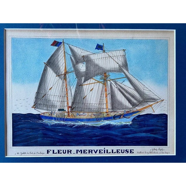 "Gouache Marine Gilbert Pajot" Gilbert Pajot is surely one of the most exciting and intriguing unofficial naval painters...