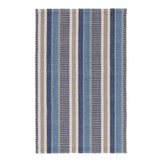Dash & Albert by Annie Selke Always Greener Blue/Grey Indoor/Outdoor Rug, 5' x 8' For Sale