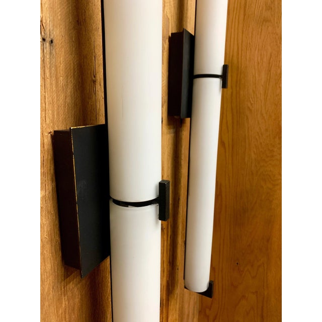 1990s Modernist Glass Tube Sconces - a Pair For Sale - Image 4 of 11
