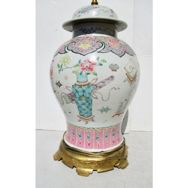 Early 18th Century Chinese Yongzheng Porcelain Ginger Jar Lamp For Sale - Image 13 of 14