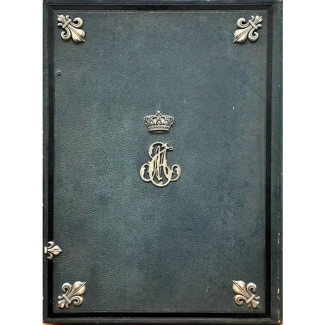 Royal 60th Anniversary Presentation Portfolio With Watercolor and Silver Mounts For Sale - Image 9 of 14