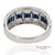 18k 750 Solid White Gold Natural Diamond and Natural Sapphire Band Ring, Size 7 For Sale In New York - Image 6 of 11