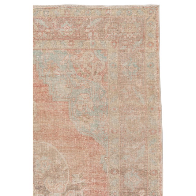 Turkish Vintage Circa 1940 Turkish Oushak Rug 7ft 5in X 11ft 2in For Sale - Image 3 of 7