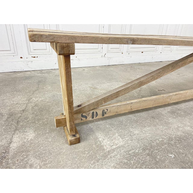 Vintage Slatted Benches in Beech, 1930s, Set of 2 For Sale - Image 12 of 14