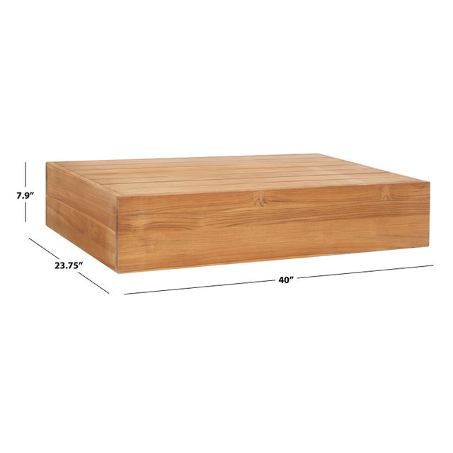 Modern Kauai Brazilian Teak Coffee Table, Natural For Sale - Image 3 of 9
