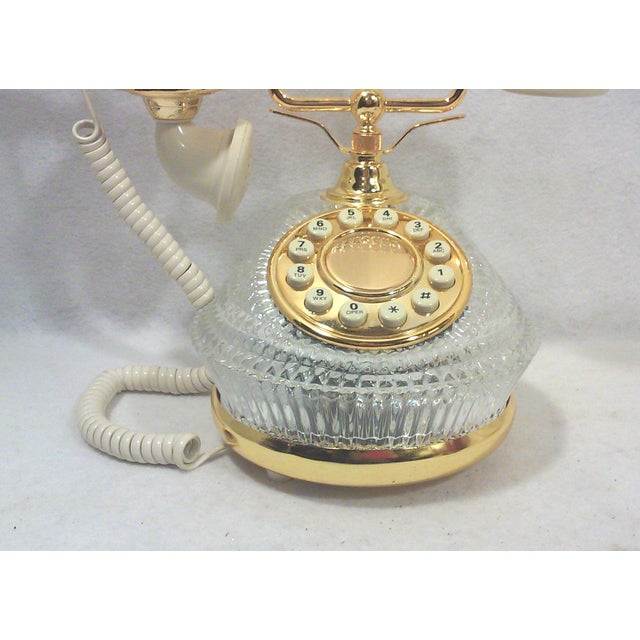 Hollywood Regency Gold Plated Crystal French Style Telephone Chairish