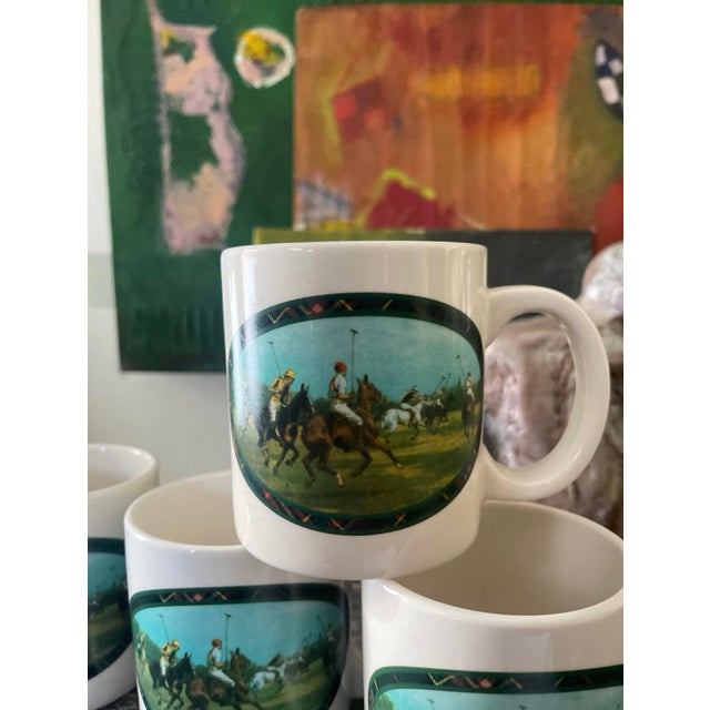 Mid 20th Century Vintage Mid Century Modern Ralph Lauren Coffee Mugs Polo - Set of Four (4) For Sale - Image 5 of 6