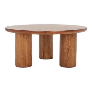 Mork 3 Leg Round Coffee Table - Natural