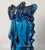 Blue Auguste Jean Antique Blue Footed Vase Art Nouveau Enamel Paint Berries Tall 12" For Sale - Image 8 of 17