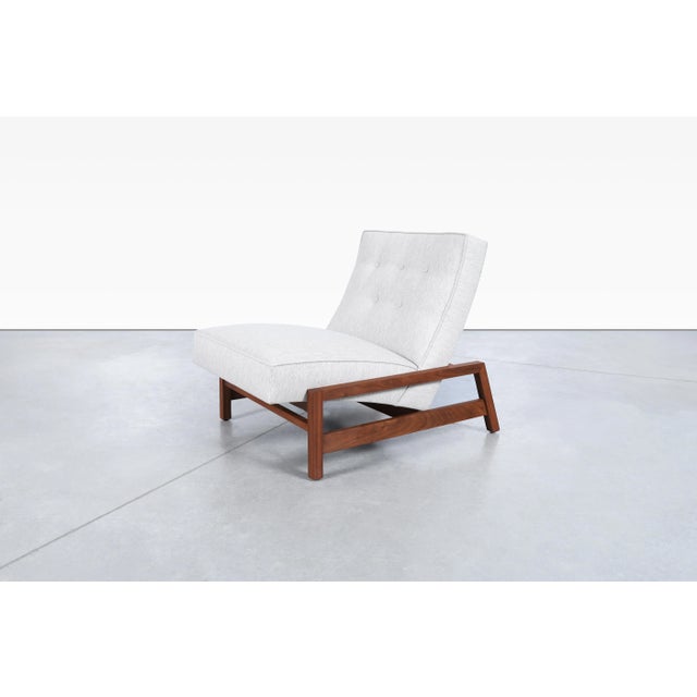 1960s Mid-Century Modern Walnut Lounge Chair and Ottoman After Tobia Scarpa, 1960s For Sale - Image 5 of 12