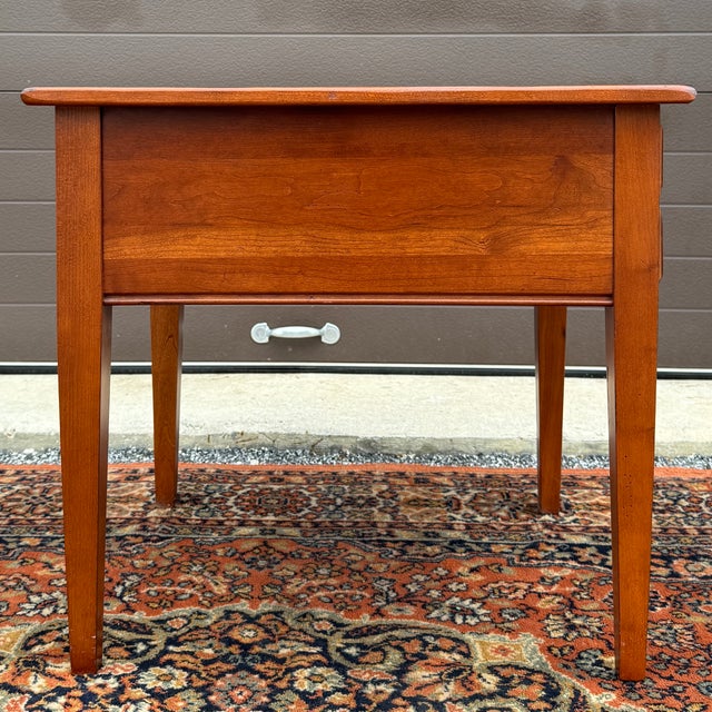 Auburn 1990s Knob Creek American Shaker Solid Cherry Side Table With Drawer (34-8011) For Sale - Image 8 of 14