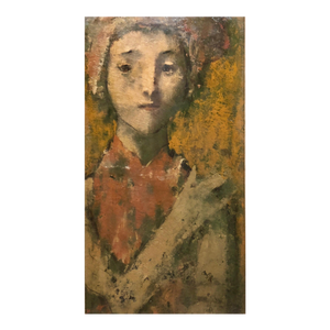 David Aronson, Modernist Encaustic Painting Portrait Boston Expressionist