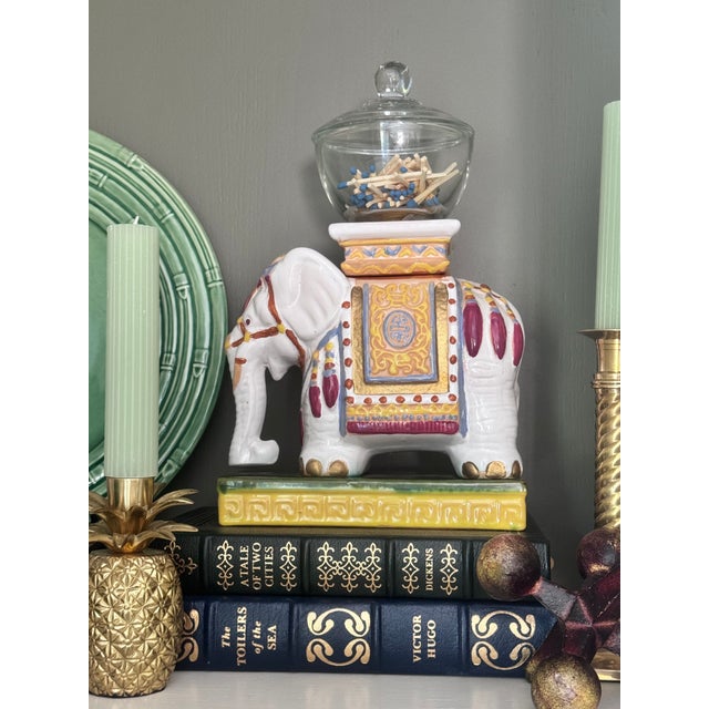 Vintage Asian Elephant Tabletop Plant Stands - A Set of Two For Sale In Seattle - Image 6 of 16