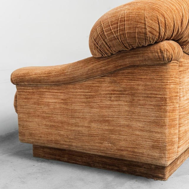 Wood 3-Seater Sofa in Brown Fabric, 1970s For Sale - Image 7 of 13