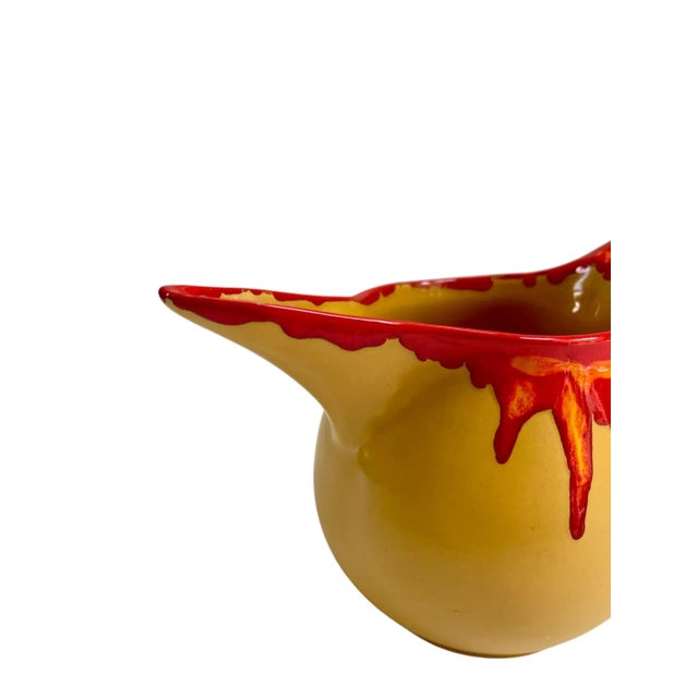 Ceramic 1950s Midcentury Italian Drip Glaze Ceramic Pitcher For Sale - Image 7 of 14