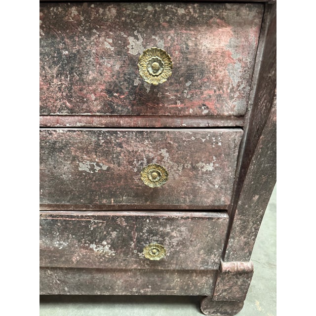 Vintage Hand Painted Blush Pink Chest For Sale - Image 13 of 18