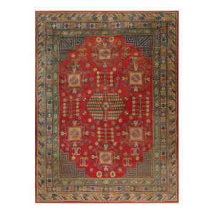 Early 20th Century Central Asian Chinese Khotan Carpet (8'7" x 11'8"-262 x 356)