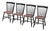 2001 Hitchcock Harvest Stenciled Faux Bamboo Cherry Windsor Dining Chairs, Set of 4 For Sale