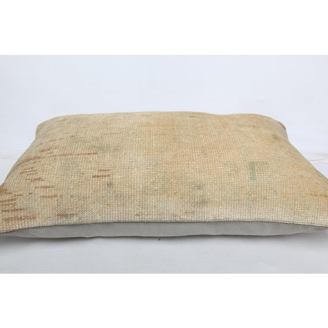 Boho Kilim Lumbar Pillow – Faded Beige & Cream Palette - 16'' X 24'' For Sale - Image 4 of 10