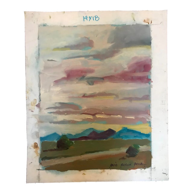 Tan Road Under Rosy Skies Original Oil Painting For Sale