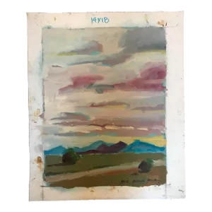 Tan Road Under Rosy Skies Original Oil Painting
