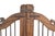This Vintage Indian Teakwood Garden Gate or "Dog Door" features a graceful arched crest, decorative carved finials, and...