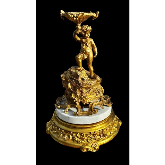 Antique French Gilt Bronze Figural Centerpiece For Sale - Image 14 of 18