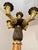 Pair Antique French Empire Patinated Bronze and Gold Bronze With Sienna Marble Candelabra, Circa 1840 For Sale - Image 4 of 10