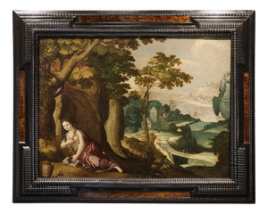 Workshop of Paul Bril, Landscape with Mary Magdalene, 1640, Oil on Canvas