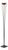 Koch and Lowy Black Patinated Steel Halogen Floor Lamp For Sale