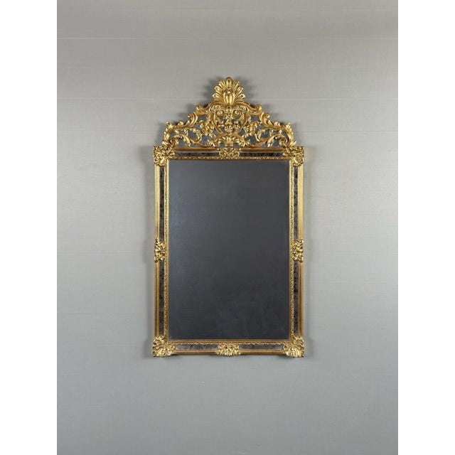 Gold 20th Century Louis XV Carved and Gilded Wooden Mirror For Sale - Image 8 of 8