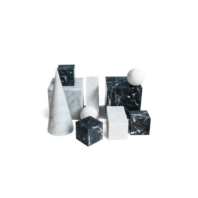 Not Yet Made - Made To Order Large Decorative Cone in Black Marquina Marble For Sale - Image 5 of 7