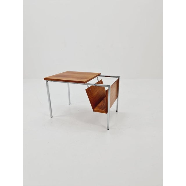 Brown Mid-Century Danish Teak Side Table with Magazine Rack, 1960s For Sale - Image 8 of 11