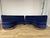 Curved Sofas in Blue Velvet with Brass Base, 1990s, Set of 2 For Sale - Image 9 of 9