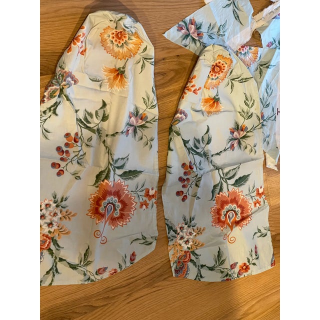 Mid 20 Th C Vintage Floral Chintz Loveseat Sofa Blue Orange For Sale - Image 12 of 14