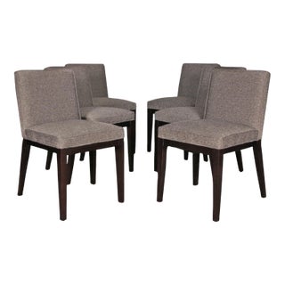 Set of 6 Ansel Boucle Arin Graphite Side Chairs From Room & Board For Sale
