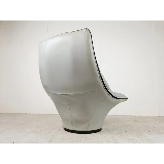 Mid-Century Modern Vintage Leather Lounge Chair attributed to Gerard Van Den Berg for Montis, 1970s For Sale - Image 3 of 10