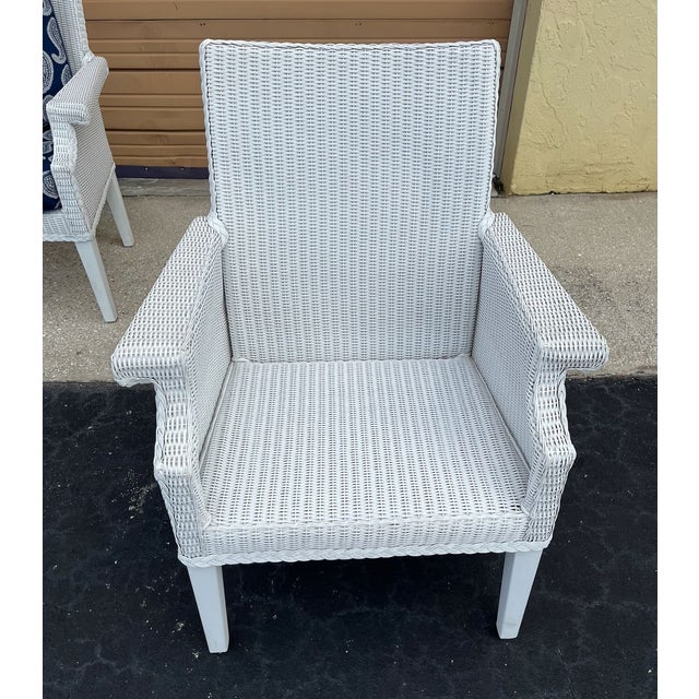 Pair of Lloyd Flanders Hampton Armchairs For Sale In Tampa - Image 6 of 14