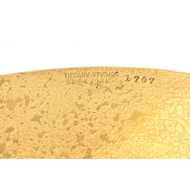 Tiffany Studios New York Bronze Doré Bowl With Decorative Border For Sale - Image 12 of 13