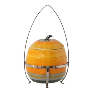 1930s Shelley Eric Slater Orange Jam Pot For Sale