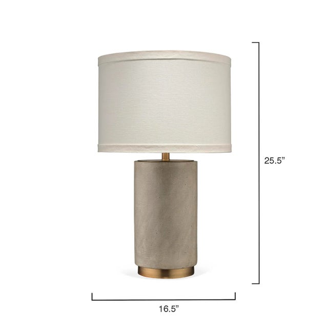 Modern Jamie Young Mortar Concrete & Metal Table Lamp For Sale - Image 3 of 5
