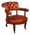 Small Vintage Armchair in English Cognac Mahogany and Leather, 1800s For Sale