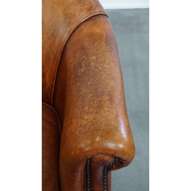 Brown Sheepskin Club Chair For Sale - Image 8 of 16