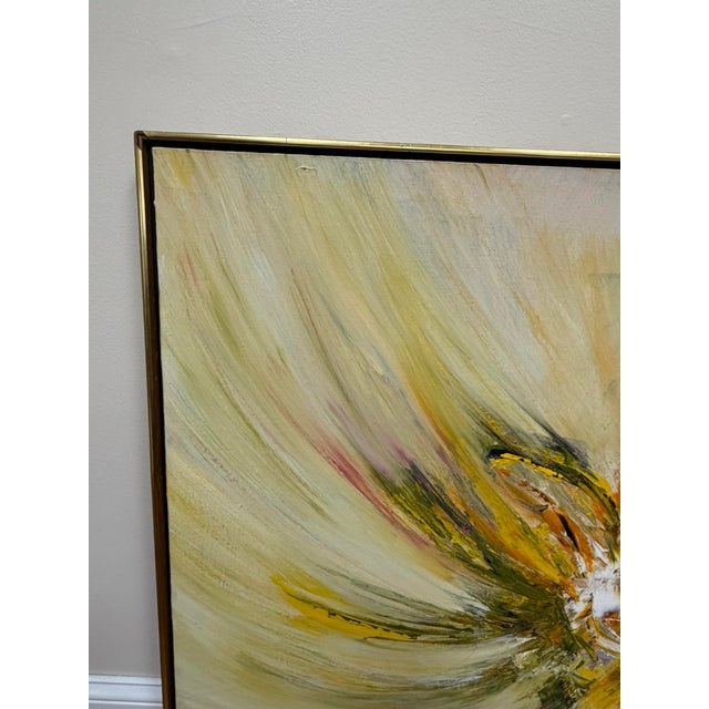 Mid-Century Abstract Oil Painting Canvas Rita L. Frost For Sale - Image 13 of 14